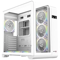 Meer Pro Spear – كيس PC أبيض مع شاشة LCD و 7 مراوح...