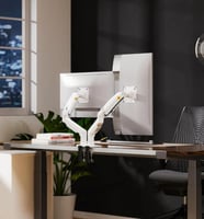 حامل مكتبي مزدوج عالمي من NB نورث بايو، مزود بمسند...