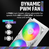 Cooler Master MasterLiquid 360 Atmos White ARGB AI...