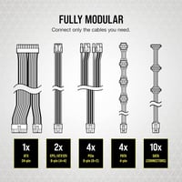 Corsair RM750x 750 Watt Gold Fully Modular Power S...