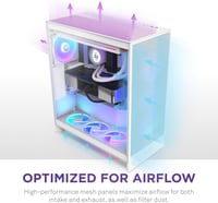 NZXT H7 Flow 2024 - Mid-Tower ATX Airflow Case Whi...