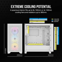 Corsair 3000D RGB Airflow Mid-Tower PC Case White