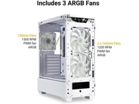 Mesh Airflow ATX PC Case Gaming - White LANCOOL205...
