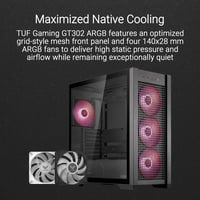 Asus TUF Gaming GT302 White ARGB ATX Mid-Tower Cas...