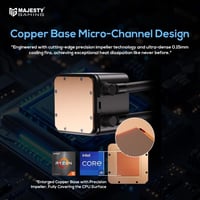 Majesty 360MM ARGB CPU Water Cooler, Digital Tempe...