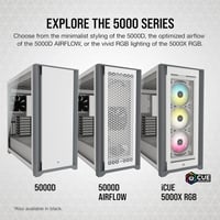 Corsair iCUE 5000X RGB Tempered Glass Mid-Tower AT...