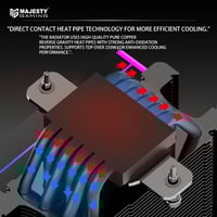 Majesty 6 Heat Pipes CPU Air Cooler with Digital D...