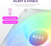 NZXT F120 RGB Core Sublime RGB - PWM Control - Sin...