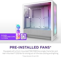 H5 Flow white RGB كيس كمبيوتر ابيض