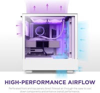 NZXT H5 Flow RGB White كيس للكمبيوتر