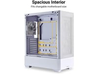 Mesh Airflow ATX PC Case Gaming - White LANCOOL205...