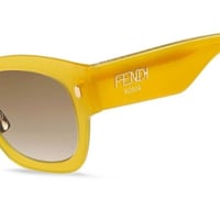 نظاره فندي شمسية بإطار أصفر | Fendi Sunglasses
