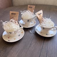 كوب قهوة تركية مشجر سماوي