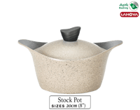 لاهويا قدر بغطاء مطلي بالسيراميك مقاس 20 سم 2.4 لت...