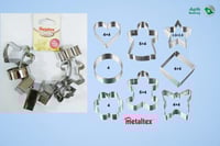 طقم قطاعة بسكويت استيل 8 قطعة ميتالكس