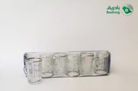 فنجان احمد موارق فضي 6 حبة