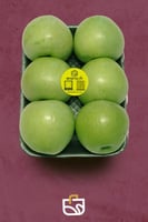 فواكة تفاح اخضر صحن