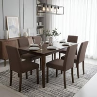 طقم طاوله طعام ماليزي ٦ كراسي بني