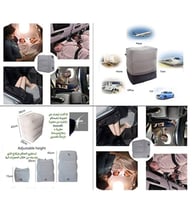 مسند قدم للسفر قابلة للنفخ مع حقيبة ومنفاخ