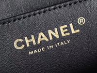 Mini Flap Bag With Handle Silk And Gold Metal Blac...