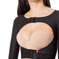 مشد للذراعين والظهر باكمام قصيرة لون بيج REV.201