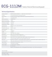 جهاز تخطيط القلب الكهربائي 12 قناة ECG 1112M