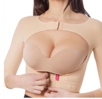 مشد للذراعين والظهر باكمام قصيرة لون بيج REV.201