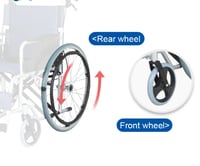 كرسي متحرك المونيوم خفيف الوزن مقاس KY864LJ-46