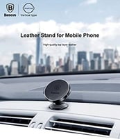 قاعدة جوال للسيارة ماركة بيسوس أصلية جلد مغناطيس ق...