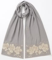 طرحة تطريز ملكي - لون رمادي