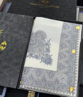 شال كشميري ميرينو مطرز عريض D1صوف طبيعي 70٪