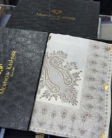 شال كشميري ميرينو مطرز عريض D1صوف طبيعي 70٪