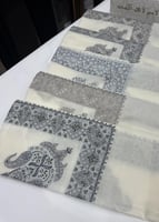 شال كشميري مطرز نقشة عريضة ملكي 1