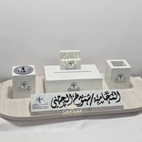 اطقم مكتبية رخام بالاسم والشعار