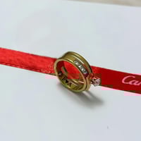 دبلة كارتير نسائية سوليتر دبل كرستال