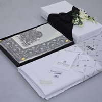 طقم الشتاء الرجالي قماش جفنشي ابيض شتوي و شال كشمي...