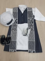 دقلة أطفال مع ثوب وشماغ ونعال | طقم كشخة العيد وال...