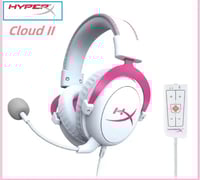 سماعة هايبر اكس كلاود ll ابيض وردي