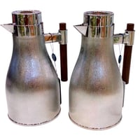 طقم ترامس أجوان فضي مقبض خشبي