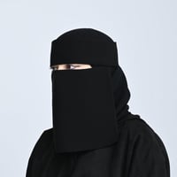 نقاب كويتي مطاط مايل