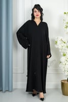 عباية مناسبات كم تطريز دائري