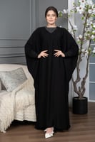 عبايه بشت مغلقه كم مطاط