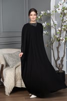 عبايه بشت مغلقه كم مطاطي