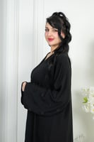 عباية مناسبات كم تطريز دائري