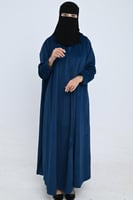 عباية كلوش شموة كحلي فاتح