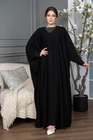 عبايه بشت مغلقه كم مطاطي