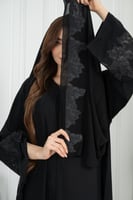 عباية بطرحة كلفة تطريز 3