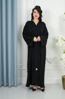 عباية مناسبات كم تطريز دائري