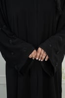 عباية مناسبات كم تطريز دائري