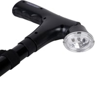 عصا مشي قابلة للطي مع كشاف ليلي – خفيفة، سهلة الحم...